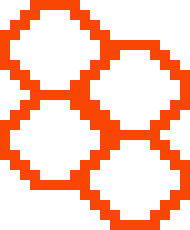 Pixel grid (Hexagon)