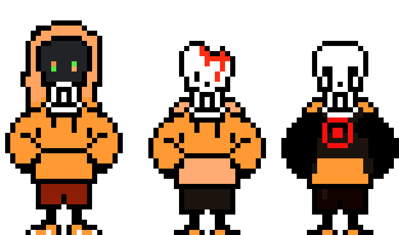 [411dda] Here is my swap murder time trio  - Fresh!Ink sans