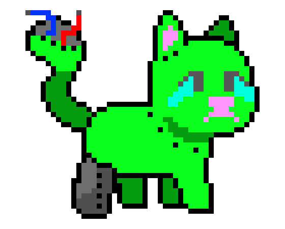[3a33bd] OH Henry your the only thing thats not scary(jumps off Jack-O and starts purring on Henry the stickmans leg)-Speck