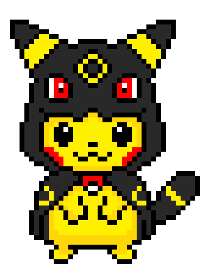 [b2cf62] Pikachu in umbreon costume