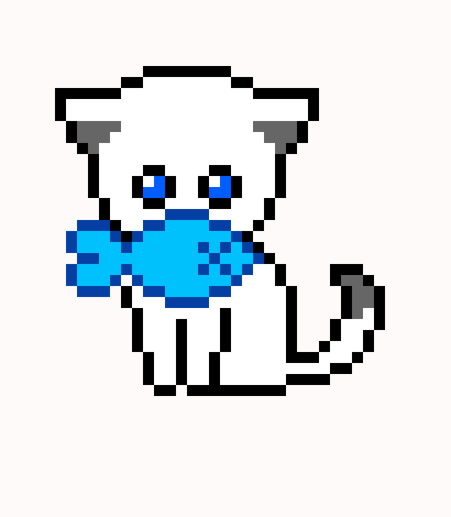 [9664c4] Cat holding fish