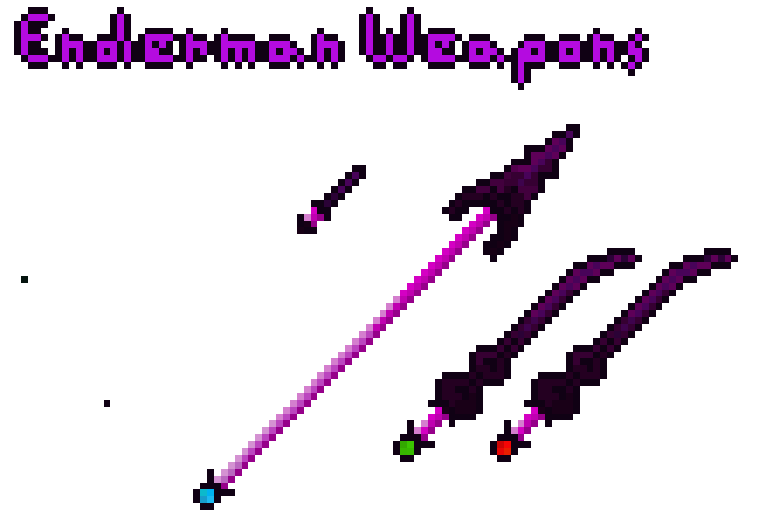 [1d7ed1] Enderman Weapons