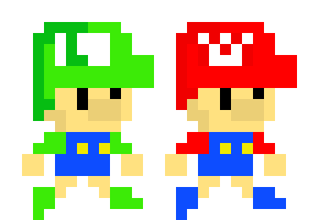 [9664c4] BabyMario babyLuigi Running