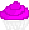 [9664c4] Magenta Vanilla Cupcake