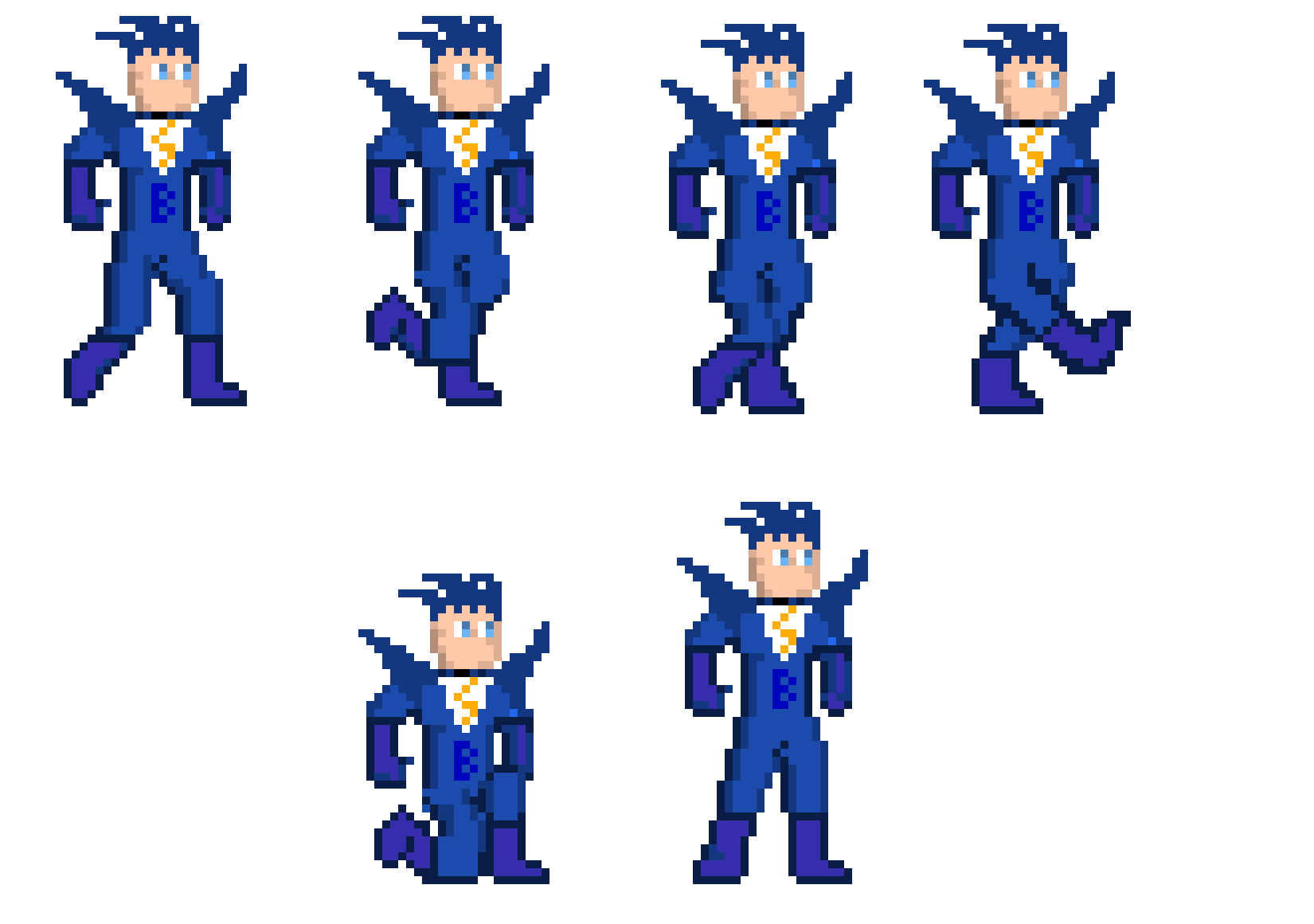 [9664c4] Player Blue Lightning walk cycle #2