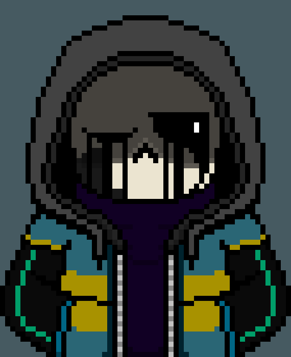 [45a4d0] (Alright.) *he looks over at the sound of another person, sitting up a little*