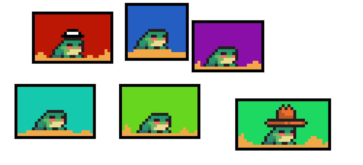 [3d4302] frog hats