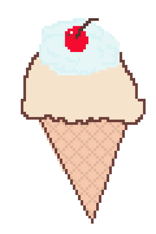 ice cream cone with cherry