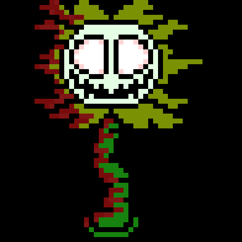 [e8cb42] *turns into a flowey* haha, im prepared for situations like this *wraps vines around the creature and strangles it to death