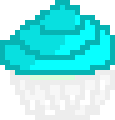 [9664c4] Cyan Mint Cupcake