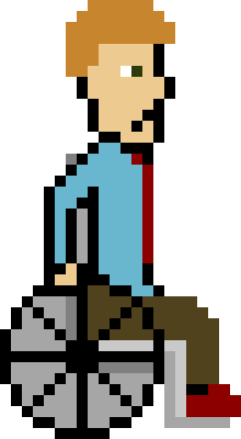 [b11900] wheelchair man