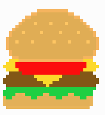 [9664c4] Pixels Hamburger