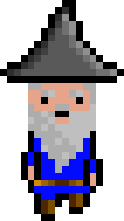 [bb0007] Pixel Wizard Dark Blue Walking AniF2