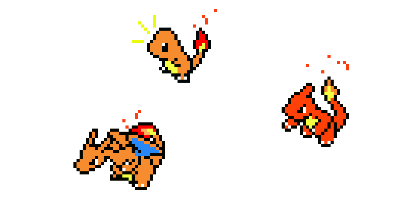 [18ddfe] The 3 Stages of Charmander