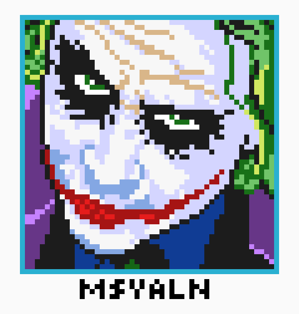 [3af6c3] the joker pixel art