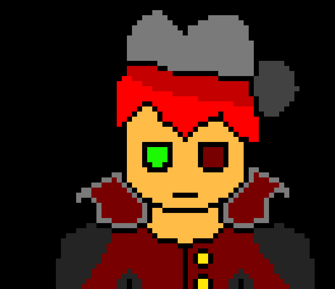 *looks at chara sans and teleports underfell chara to eku's house* what do you want