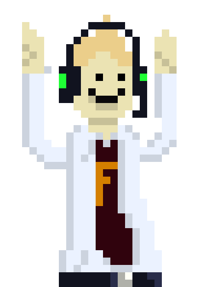 [9664c4] The happy guy gamer white with a F
