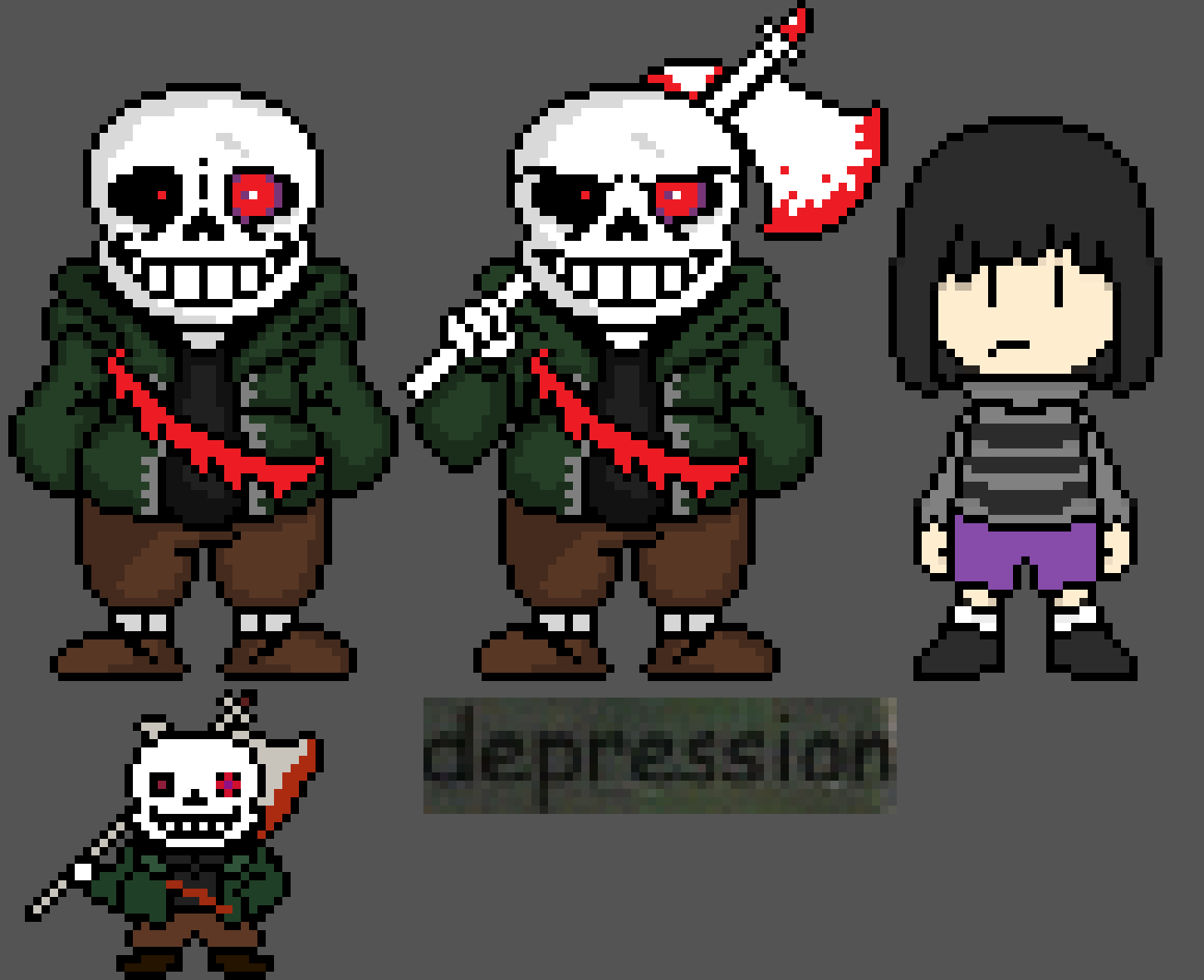 Lol I finally finished a upgrade to my old insanity!tale sprite -Deteriorate