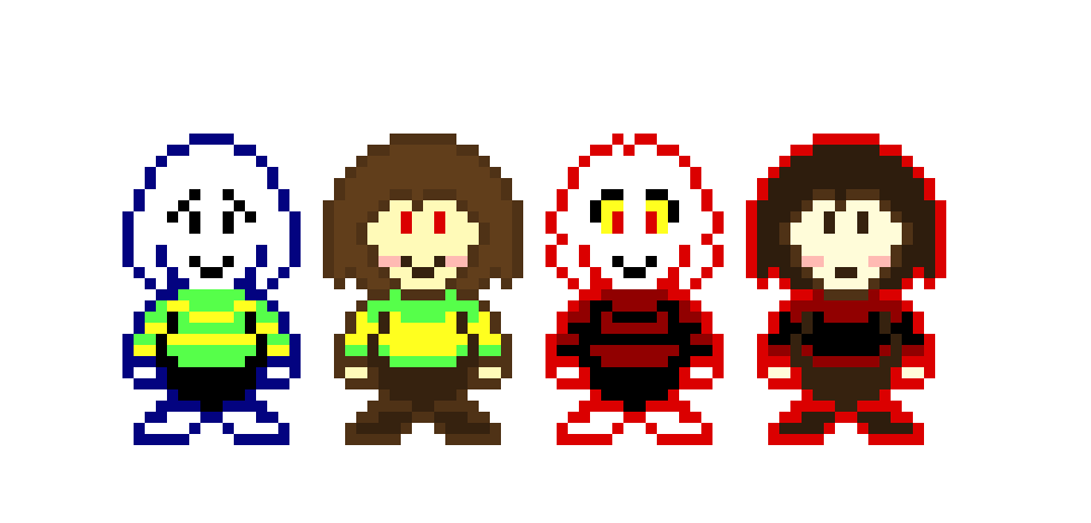 [54e612] Chara in Asriel's Sprite Style + Underfell