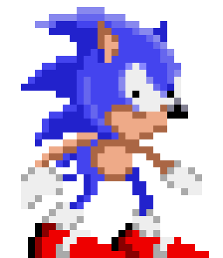 [d3334e] Sonic 1 Tokyo Toy Show | Standing/Scared Sprite