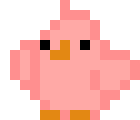 [cee4c2] pink chick wings up