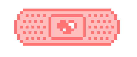 [9664c4] Cute, Pink Bandaid with Small Heart