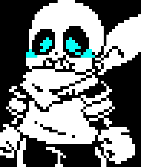 *shoots blue blasters and bones aswell*