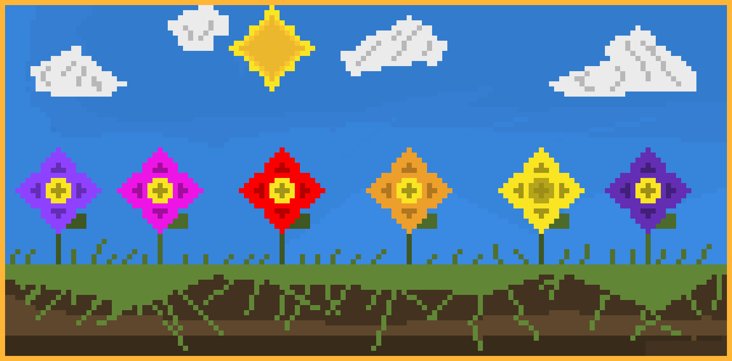 [e054a3] Colorful Flowers