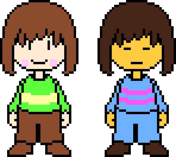 Undertale Chara and Frisk