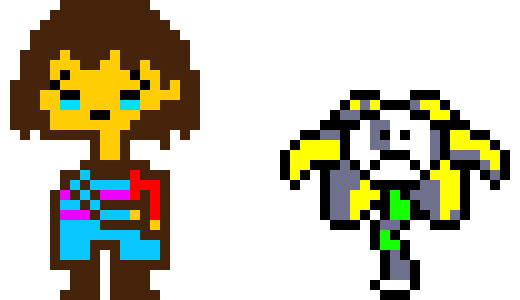 Underworld Frisk and Flowey