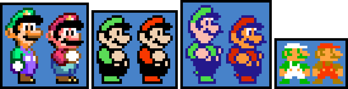 Super Mario Bros 1 2 3 and World Sprites.