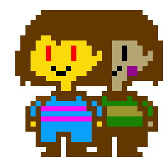 [9664c4] Frisk & Chara Sprite