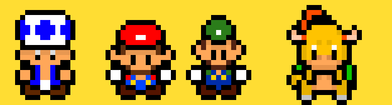 [9664c4] Mario, Luigi, Toad, And Bowser. (Pokemon Design)