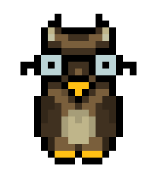 [05bc77] owl pixel art