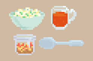 [9664c4] 7-28 tomato soup macaroni salad puchi peach pie