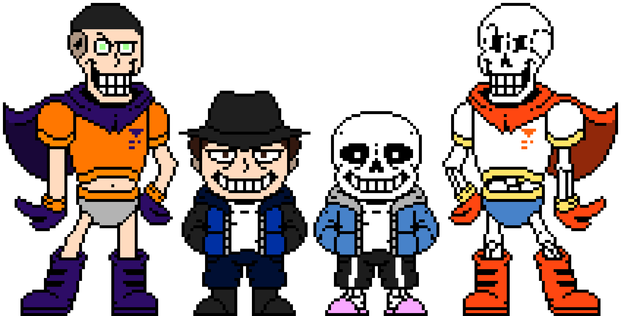 PeterPlay19 and his friend and the SkeleBros