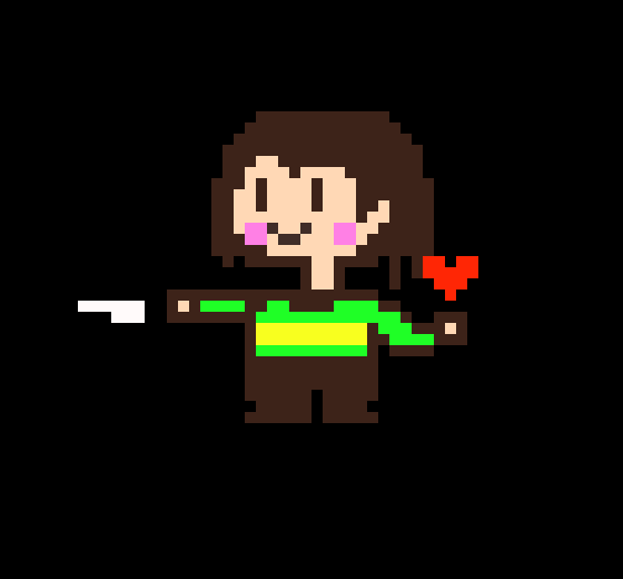 Final product. Deltarune Chara sprite. -Hammy