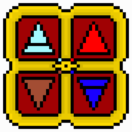 [9664c4] The Four Elements Painting (Pagan Symbols)