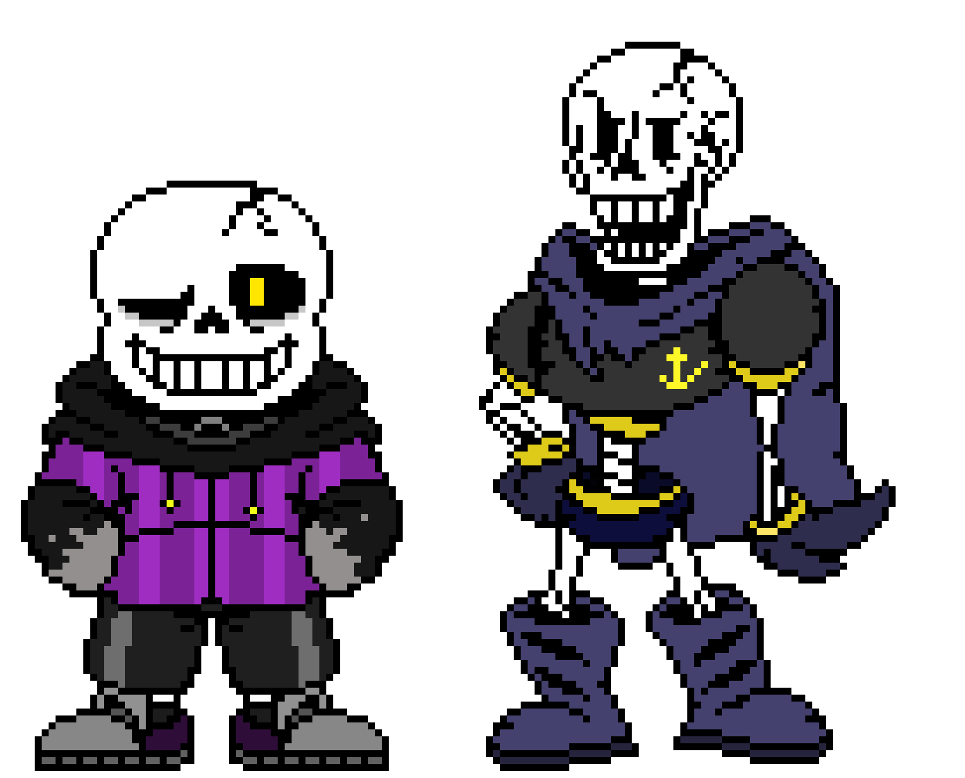 Dangertale Sans and Papyrus Official Battle Sprites