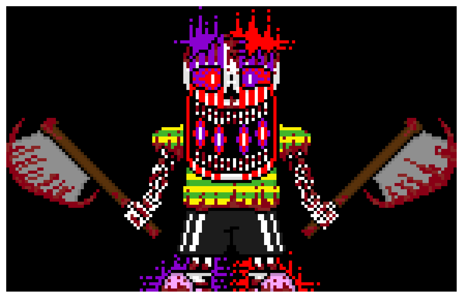 [e62f65] *walks up to poppy* heya *He suddenly gets to 333LV causing his jaw to extend vertically showing 4 eyes*