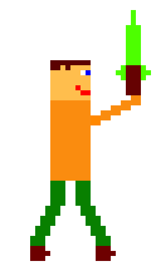 [9664c4] Main Character /w Sword and legs out.