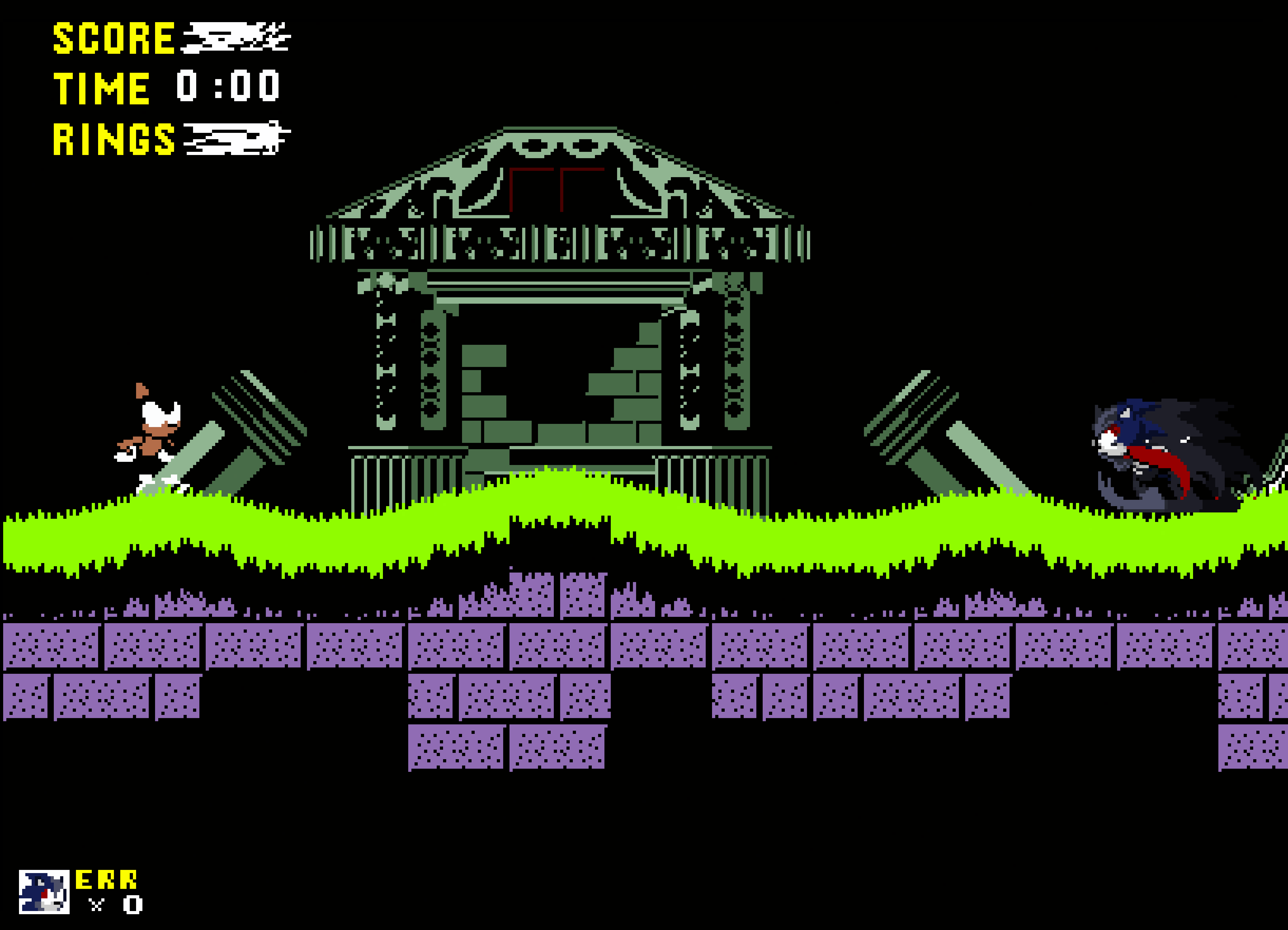 [2d717c] If this lags apologies apologies but Friday (I think it was Thursday? Idk) I made a spooky Green Mountain inspired EXE named Keyframe (far right Sonic sprite).
