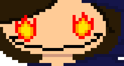 [c7b058] *Lights own eyes on fire*
