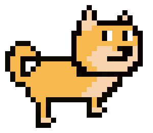 [9664c4] PIXEL DOGE FRONT WALK