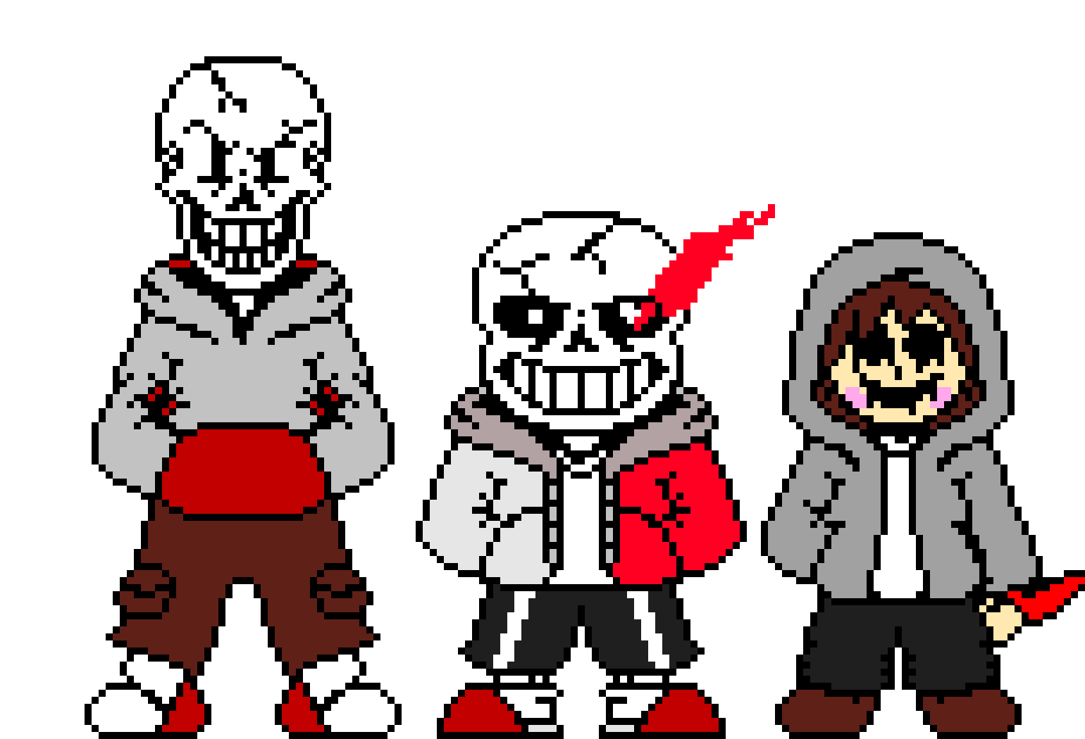 [c90033] Bad Time Trio Sans Papyrus and Chara