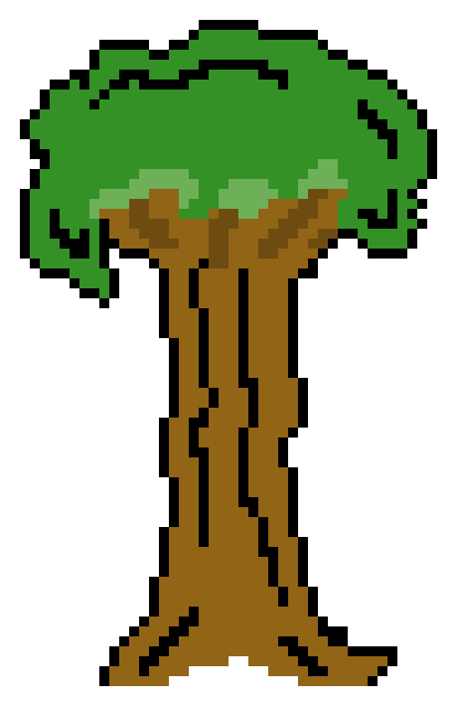 [c9c00b] Pixel tree