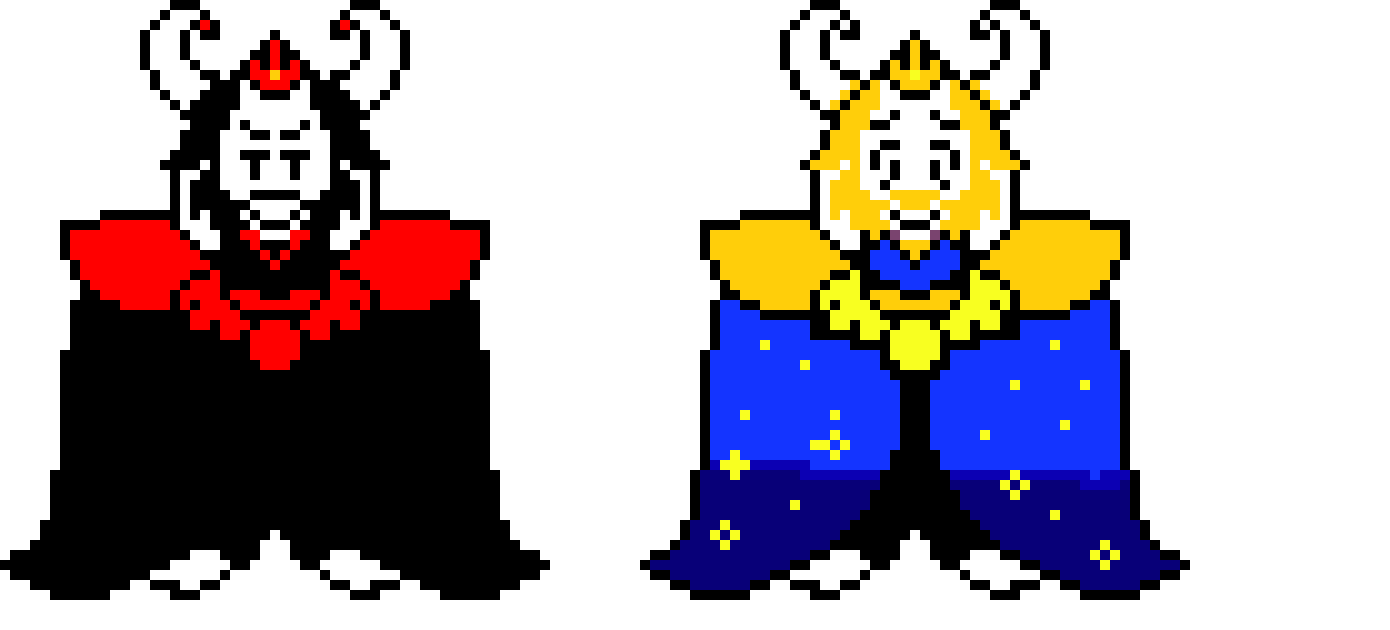 underfell and outertale Asgore