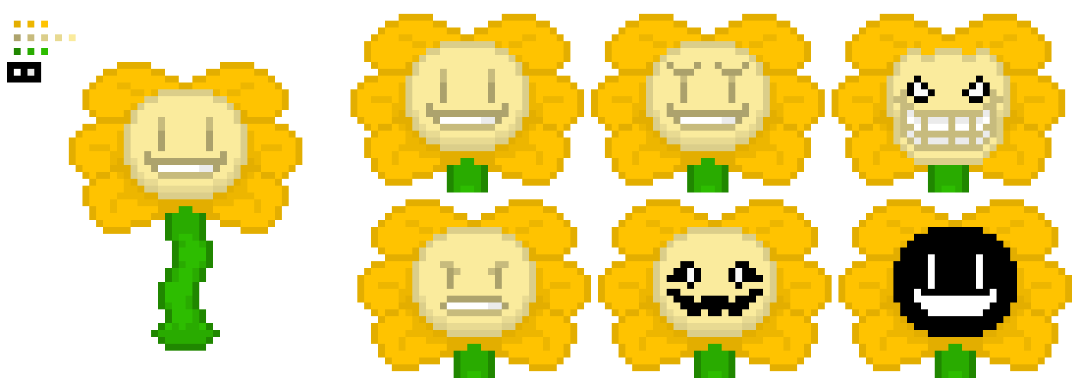 Flowey Face Pallete