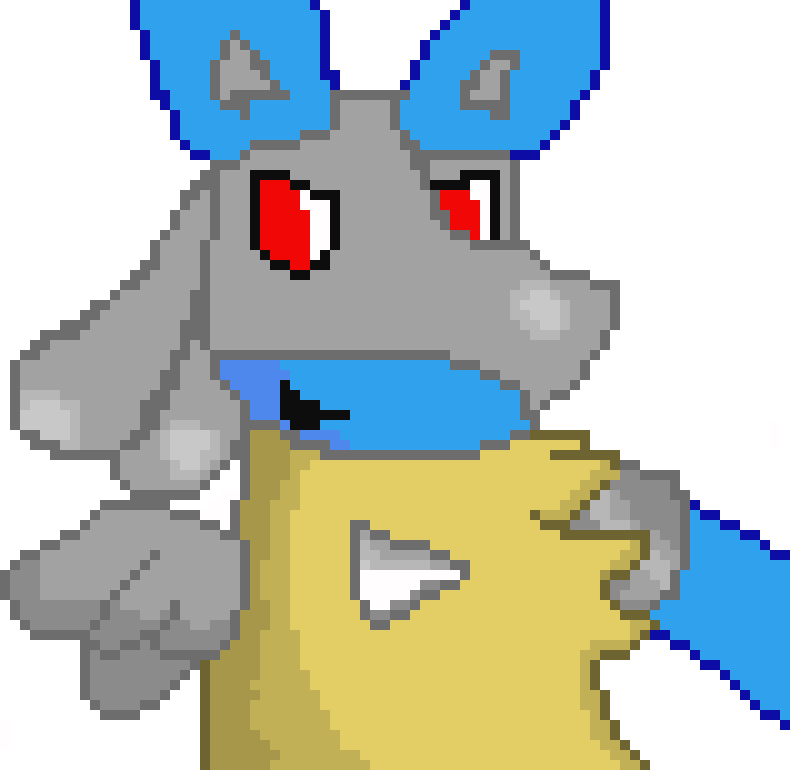 [9664c4] Lucario Pixel Animation frame 2