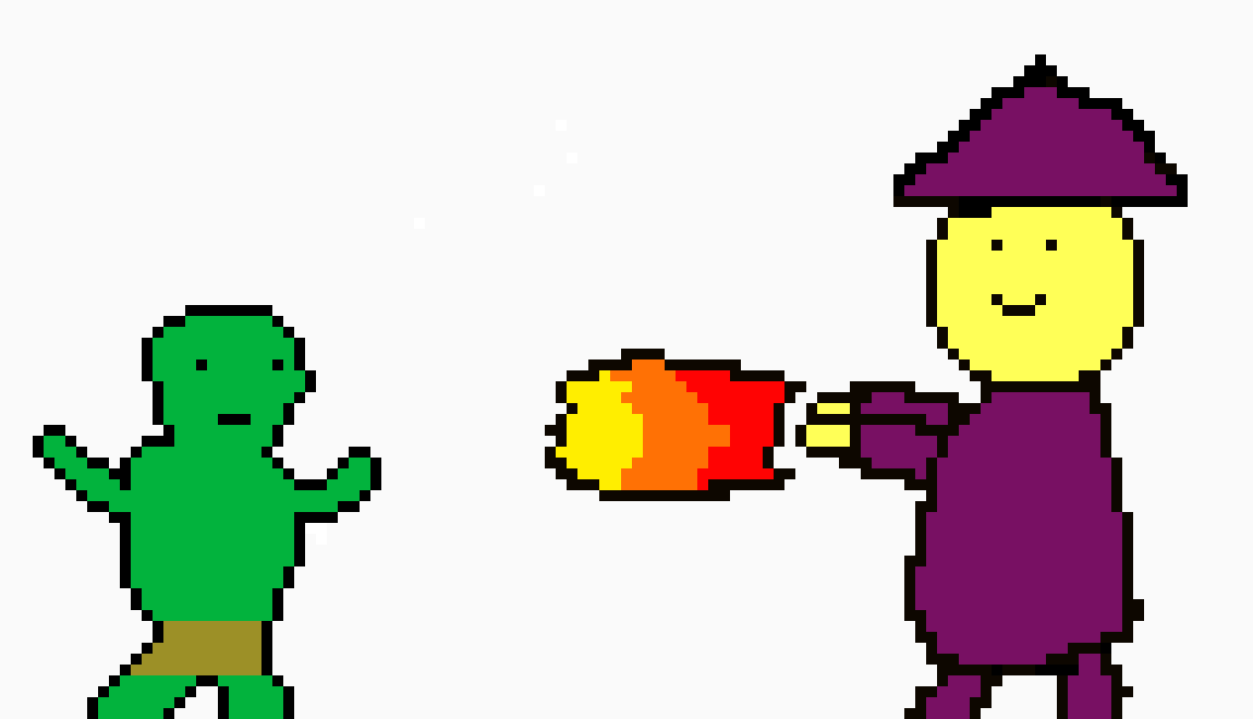 Wizard and goblin